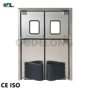 <span class=keywords><strong>Porte</strong></span> battante <span class=keywords><strong>double</strong></span> en acier inoxydable à fermeture automatique pour <span class=keywords><strong>atelier</strong></span> d'usine, utilisation intérieure - Product Image 3