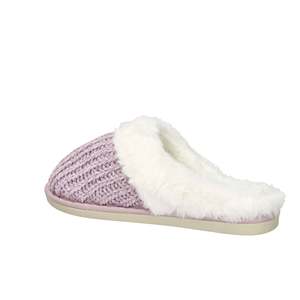 Zapatillas de invierno para mujer Grunland Ci1588 I4 Zapatillas de casa forradas de piel sintética de punto lila - Product Image 3