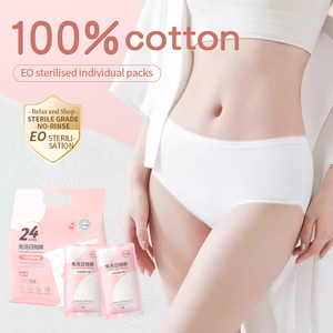 سراويل قطنية محمولة يمكن التخلص منها ملابس داخلية نسائية معبأة بشكل فردي للسفر - Product Image 3