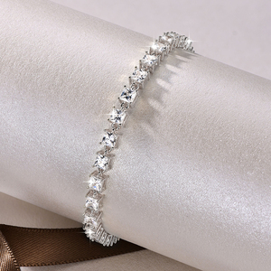 Pulsera de tenis de circonitas 5A transparentes con corte princesa cuadrado, estilo hip-hop elegante y brillante, nueva tendencia 2026, para mujer - Product Image 3