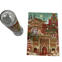 Puzzle éducatif pour enfants, 100 pièces, recyclable, en carton blanc/bleu, avec motifs de dessins animés haute définition, très vendu