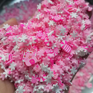 1kg di granelli di melma artigianali artigianali rosa fiocco di neve rosa rosa Cane di natale casa Mix di <span class=keywords><strong>argilla</strong></span> <span class=keywords><strong>polimerica</strong></span> spruzza fette - Product Image 1