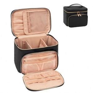 BSCI Factory Portable Travel <b>Makeup</b> Bag for Women with <b>Makeup</b> <b>Brush</b> Compartment Stylish <b>Makeup</b> Bag Organizer Cosmetic <b>Case</b> - Product Image 5