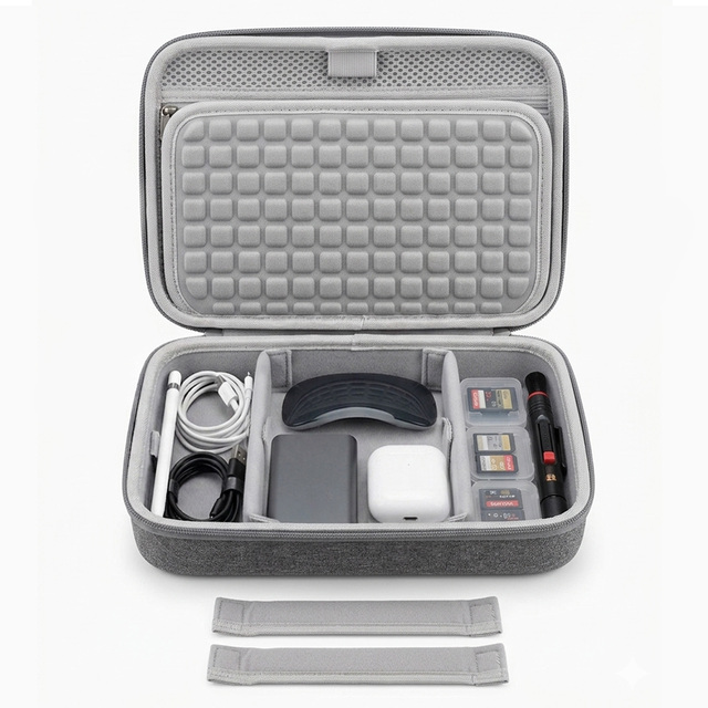 Custom  EVA Travel Case Waterproof and Shockproof for Mouse Data Cable Mobile Power Travel Portable Gear Tech Bag Organizer