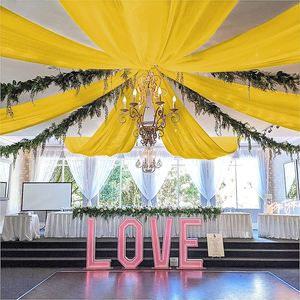 Sheer Curtains for Party Ceremony Swag Wedding Decorations Draping Fabric on Ceiling-for Weddings and Celebrations - Product Image 3