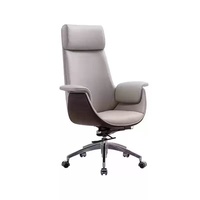 Chaise de bureau exécutive confortable, chaise d'ordinateur pivotante simple de qualité supérieure avec hauteur et dossier réglables pour la maison