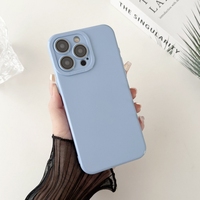 Coque de protection simple couleur macaron bon marché pour iPhone 15 Pro Max avec protection d'appareil photo intégrée