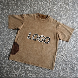Tkan 59 người đàn ông của cotton T-Shirts oversized mùa hè baggy dạo phố TEE unisex Tops Vintage axit rửa Y2K quần áo Boxy phù hợp với áo thun - Product Image 1