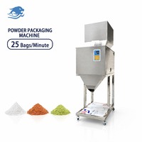 Mesin Pengisi dan Penimbang Granul Bubuk Presisi Tinggi Semi Otomatis untuk Kopi, Tepung, Beras, Kacang, Botol Kaca, dan Kantong (400 Kantong/Jam)