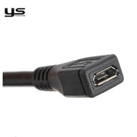 Câble d'extension Micro USB 2.0 mâle vers femelle, cordon noir pour téléphone, tablette, appareil photo, chargement, transfert de données, synchronisation