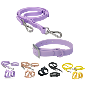 Tali Kekang Anjing Anti Air Berlapis <span class=keywords><strong>PVC</strong></span>, Kalung dan Tali Kekang Anjing Tanpa Tarik, Set Kalung dan Tali Kekang Anjing untuk Aktivitas Luar Ruangan - Product Image 6