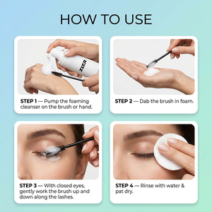 Espuma Limpiadora de Pestañas ZLZR, Limpiador de Pestañas Sin Aceite, No Testeado en Animales, Limpiador de Extensiones de Pestañas, Desmaquillante, Uso en Salón y en Casa - Product Image 6