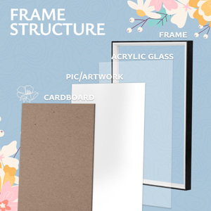 Moldura Artística para Fotos em MDF com Borda Chanfrada, Preto e Branco, para Uso em Parede - Product Image 4