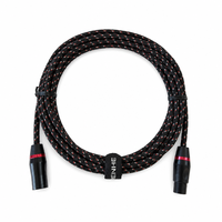 Câble de microphone XLR mâle-femelle OEM RH-X111 en tweed avec blindage spiralé, gaine en PVC et conducteur en cuivre sans oxygène