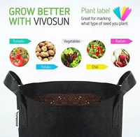 Sac de culture de 1/2/3/5/10/15 gallons pour la plantation et l'alimentation, avec poignées durables, en tissu non tissé en feutre noir, pour la culture des pommes de terre