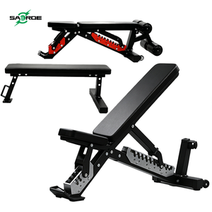 SAERDE Foldable Stable Durable Portable <b>Strength</b> <b>Training</b> Bench Stainless Steel Frame 146cm Length-Adjustable Design for - Product Image 6