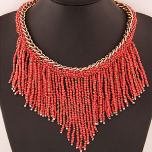 Ensemble de bijoux <span class=keywords><strong>fantaisie</strong></span> faits à la main pour femmes africaines, <span class=keywords><strong>collier</strong></span> bib et boucles d'oreilles en perles de rocaille, chaîne perlée, <span class=keywords><strong>collier</strong></span> <span class=keywords><strong>femme</strong></span> africain - Product Image 3