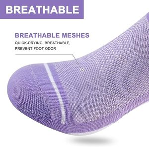 <strong>Manufacturers</strong> <strong>Custom</strong> Logo Crew <strong>Socks</strong> Sport Breathable Mesh Running Cycling Cotton <strong>Socks</strong> for Women Daily Life - Product Image 4