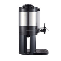 Dispenser kopi Stainless Steel 1/1, 5/2 galon Server air panas dan segar dengan pengukur air