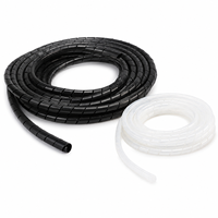 Tubo Espiral de Polietileno para Cables, Protector de Cables Flexible, Funda para Gestión de Cables para Hogar, Oficina, Automoción e Industria