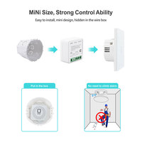 Interrupteur intelligent Wi-Fi miniature Tuya 16A compatible avec Alexa/Google Assistant PST-AP-SMT
