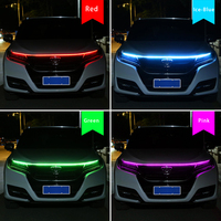 Nouvelle lampe d'ambiance universelle JYGD pour voiture, 1,8 m, feux de jour, bande LED flexible, capot de voiture, 12 V, rouge