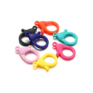 Llavero de plástico colorido con hebilla de langosta para joyería, bolsos, juguetes, accesorios, hebilla de conexión de PVC ligera, forma redonda - Product Image 2