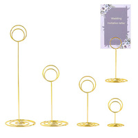 Porte-numéro de table en fil métallique en spirale 5CM H 8.5CM H 22CM H