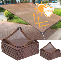 75gsm auvent extérieur café pare-soleil filet jardin pare-soleil filet serre ombre couverture HDPE Pergola ombrage voile