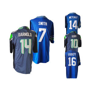 2025 nuevas camisetas de fútbol americano cosidas Seattle 14 Metcalf 10 Kupp 7 Smith 16 Lockett 11 Smith-Njigba camiseta personalizada del equipo de EE. UU. - Product Image 4