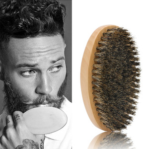Brosse à barbe et moustache pour <span class=keywords><strong>homme</strong></span> en bois, poils doux, personnalisable avec logo de marque, vente chaude, prix abordable - Product Image 5