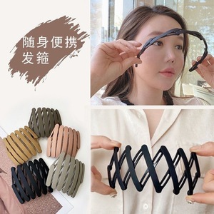 Serre-tête pliable pour femmes en résine plastique, réglable, pour le lavage du visage et les voyages - Product Image 3