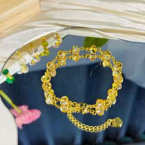 Pulseras de Cuentas de Cristal Coloridas, Conjunto de Joyería para Mujer, Brazaletes de Moda Brillantes, Cadena de Lujo, Joyería de Alta Gama, Precio Bajo al por Mayor - Product Image 5