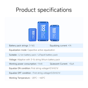 Bộ cân bằng điện áp pin Lifepo4 Lipo Li-ion 5s 6s 8s 12s 13s 14s 16s 23s, cân bằng hoạt động 1A, 100Balance 4S~24S - Product Image 4