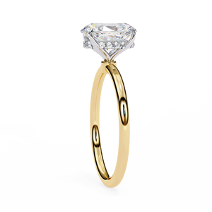 แหวนหมั้นเพชรแล็บโกรว์ทรงบริลเลียนต์ทองคำแท้ 18K สำหรับผู้หญิง ได้รับการรับรองจาก IGI ชุบโรเดียม หรูหรา สีขาว D พร้อมเลเซอร์ - Product Image 4