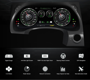 <span class=keywords><strong>Compteur</strong></span> de <span class=keywords><strong>vitesse</strong></span> de voiture NaviHua, tableau de bord LCD, système Linux 12,3 pouces, groupe d'instruments numériques pour Nissan Patrol Y62 2015+ - Product Image 5