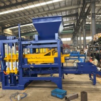 Machine à briques de ciment entièrement automatique QT4-15B, commande PLC, presse hydraulique pour usine de blocs de béton de moyenne taille