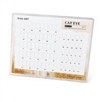 Présentoir pour Nail Art Effet Œil de Chat en Acrylique, Nuancier de 50 Couleurs Scintillantes pour Salon