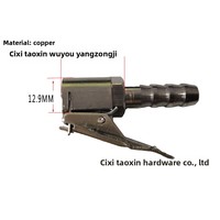Gonfleur de pompe à air de voiture portable avec adaptateur à pince à tête rapide connecteur automatique en laiton et en cuivre pour gonfleurs de pneus