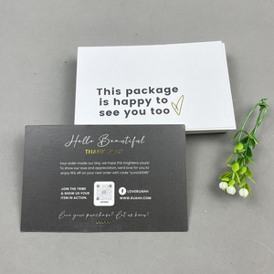 Tarjetas de Agradecimiento Personalizadas de Doble Cara, Minimalistas, en Azul Claro, para Redes Sociales, para Marcas de Belleza - Product Image 5