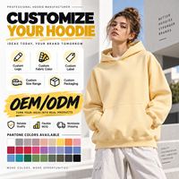 Sweat-shirt à capuche pour homme, personnalisé avec logo, en coton mélangé épais 350g, doublé, coupe-vent, chaud et épais, pour l'hiver