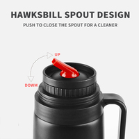 Termo de Acero Inoxidable 304 de Doble Capa y Vacío de 1000 ml, Termo Resistente para el Hogar, Cafetera para Acampar, Impresión de Logotipo Personalizable