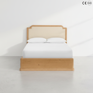 <span class=keywords><strong>Lit</strong></span> rembourré minimaliste français moderne en bois <span class=keywords><strong>de</strong></span> chêne massif, taille Queen ou King, avec tête <span class=keywords><strong>de</strong></span> <span class=keywords><strong>lit</strong></span> élégante et rembourrée, pour mobilier <span class=keywords><strong>de</strong></span> chambre principale - Product Image 1