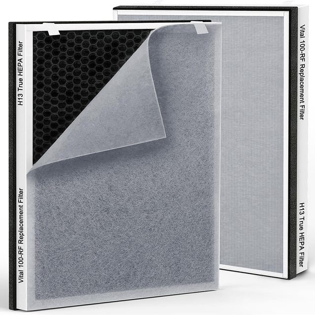 New LEVOIT Vital 100-RF Replacement 3-in-1 H13 True HEPA 0.3um Activated Carbon Filter Air Purifier