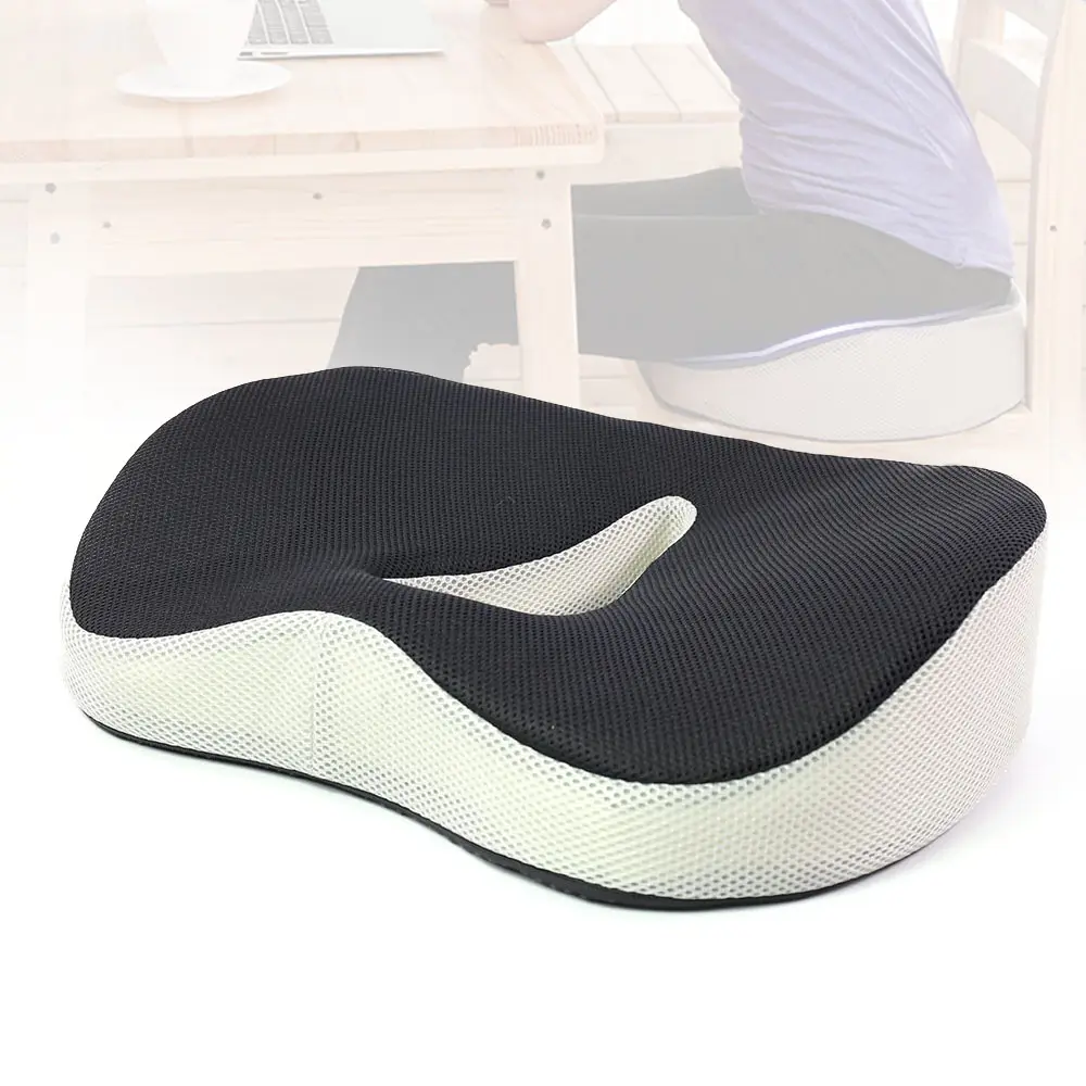 2021 Hot Selling New Concept Ergonomic Zero Pain Relief Wheelchair Orthopedic Coccyx Memory Foam Chair Car Seat Cushion
