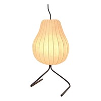 Lampe de sol en tissu LED de style asiatique en forme de poire pour salon