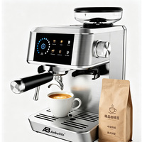 Máquina de Espresso Eléctrica Semiautomática Todo en Uno Anbo, 20 Bares de Presión, Molinillo Cónico de Acero Inoxidable, para Hotel/RV