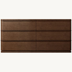 Commode en bois de chêne à 6 tiroirs, meubles de chambre à coucher et de salon modernes et luxueux, fabriqués à la main - Product Image 6