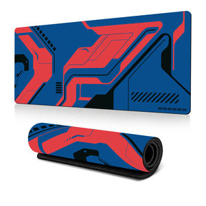 Aangepaste Futuristische Lijn Gaming Muismat Anti-Slip Rubberen Basis Groot Bureau <span class=keywords><strong>Mat</strong></span> Cyberpunk Stijl Toetsenbord Pad Voor Pc Bureau - Product Image 6