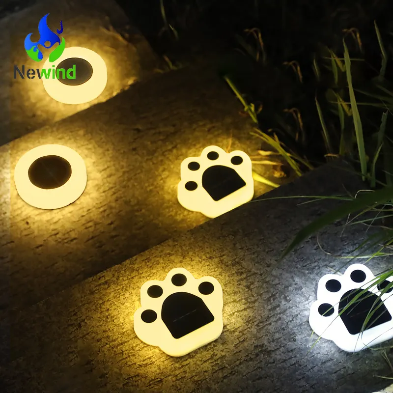 Lampes solaires au sol Lovely Bear Paw Shape 4 * LED Lights Outdoor Garden Landscape Light